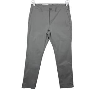 Mack Weldon Men's Pants 32x30 Light‎ Gray Maverick Tech Chino Zip Front Trouser